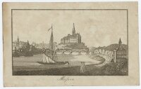 Unbekannter Künstler - Meissen vom Elbufer aus gesehen - um 1815 - Radierung