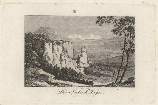 Christian August Günther - Der Prebischkegel - 1804 - Radierung