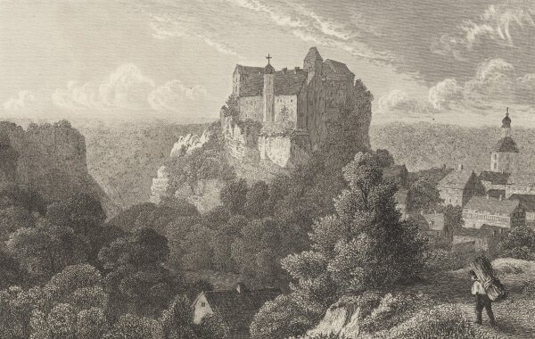 Lemaitre (Herausgeber) - Burg Hohenstein - um 1840 - Stahlstich