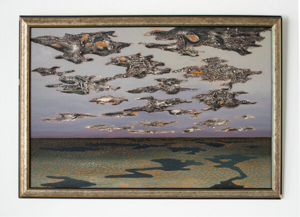 unbekannt - Wolken über dem Meer - 1992 - Mischtechnik