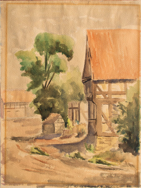 unbekannt - Bauernhaus - o.J. - Aquarell