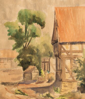 unbekannt - Bauernhaus - o.J. - Aquarell