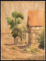 unbekannt - Bauernhaus - o.J. - Aquarell