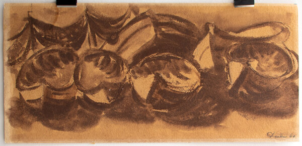 Unleserlich signiert - Booten - 1960 - Aquarell