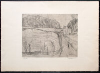 Unleserlich signiert - Waldsee - 1956 - Radierung