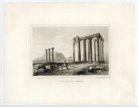 unbekannt - Tempel des Jupiter Olympius - o.J. - Stahlstich