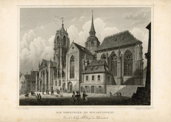 Georg Michael Kurz - Die Domkirche zu Schlettstadt - o.J. - Stahlstich