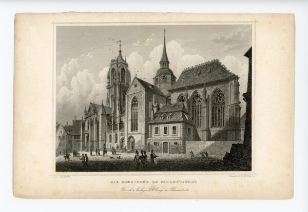 Georg Michael Kurz - Die Domkirche zu Schlettstadt - o.J. - Stahlstich