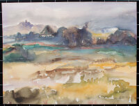 H. Petr. - Heidelandschaft - 1994 - Aquarell