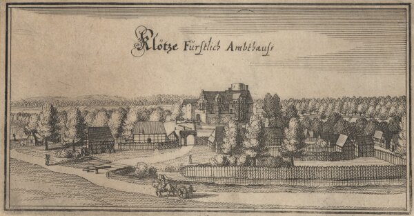 Matthäus Merian - Klötze Fürstlich Ambtshaus - 1654 - Kupferstich