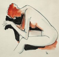 Bruno Ramin - Frauenakt - o.J. - Aquarell