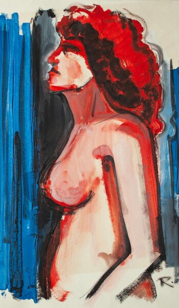 Bruno Ramin - Frauenakt - o.J. - Aquarell