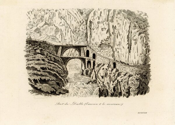 unbekannt - Pont du Diable - o.J. - Stahlstich