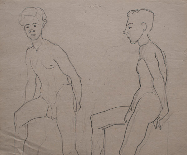 Hertha Peschke-Scholz - Männliche Aktstudien - o.J. - Bleistift