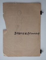 Hertha Peschke-Scholz - Studien nach einem Hobel und einem Hut / Frauenakt - o.J. - Bleistift