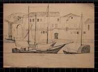 Hertha Peschke-Scholz - Segelschiffe am Bremer...