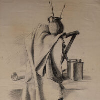 Hertha Peschke-Scholz - Stillleben mit Malutensilien -...