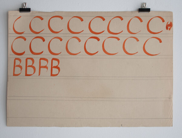 Hertha Peschke-Scholz - Kalligrafie Studie - o.J. - Aquarell