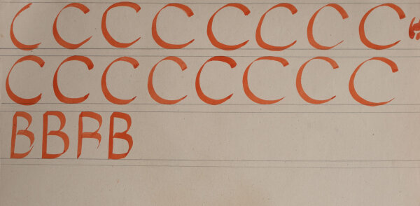 Hertha Peschke-Scholz - Kalligrafie Studie - o.J. - Aquarell