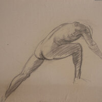 Hertha Peschke-Scholz - Männlicher Rückenakt im...