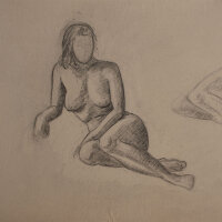 Hertha Peschke-Scholz - Weiblicher Akt sitzend - o.J. -...