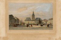 J. M. Kolb - Marktplatz in Mannheim - o.J. - kolorierter...