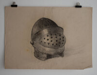 Hertha Peschke-Scholz - Studie eines Ritterhelms - o.J. -...