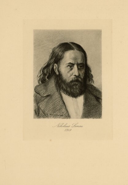 unbekannt - Bildnis des Nikolas Lenau - 1849 - Heliogravur