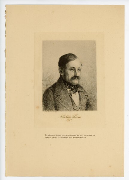 unbekannt - Bildnis des Nikolas Lenau - 1844 - Heliogravur