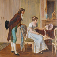 Nach Otto Erdmann - Gespräch im Salon - nach 1890 -...