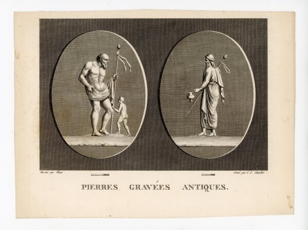 Charles-Etienne Gaucher - Pierres Gravees Antiques - o.J. - Kupferstich