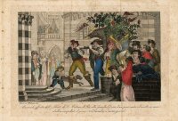 unbekannt - Musikanten - o.J. - Altkolorierter Kupferstich