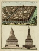 unbekannt - Mausoleen und Babylon - o.J. - kolorierter...