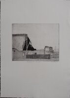 Rainer Gröschl - Bauernhaus in Unewatt - 1976 - Radierung
