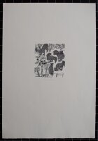 Otto Rohse - Graue Hähne - 1972 - Holzschnitt