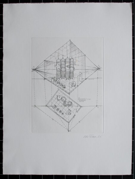 Peter Freese - Büroperspektive 81 - 1981 - Radierung