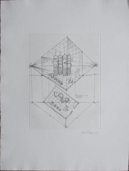 Peter Freese - Büroperspektive 81 - 1981 - Radierung