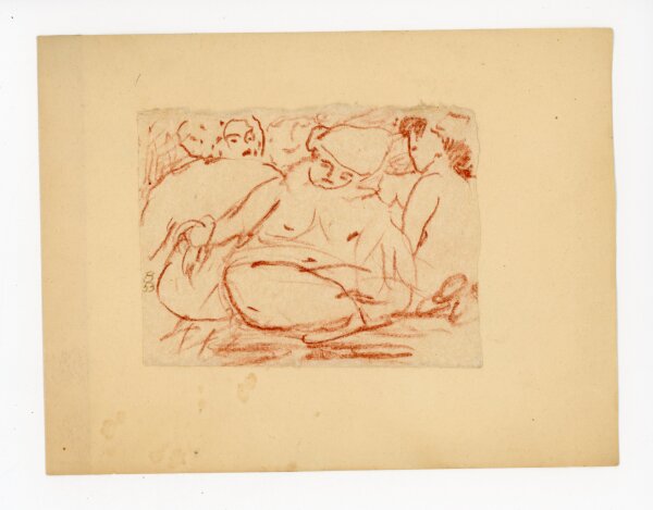 unbekannt - Skizzenhafte Akte - o.J. - Pastellzeichnung