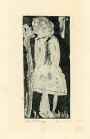 unbekannt - Person im Kleid - 1965 - Radierung
