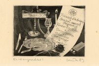 Dietrich Kunth - Es ist angerichtet! - 1989 - Radierung