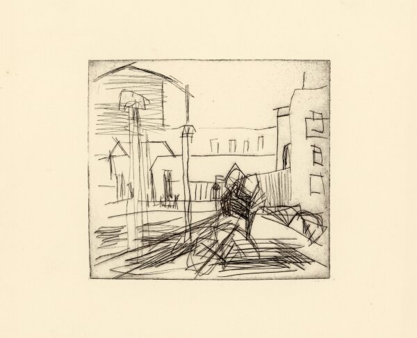 unbekannt - Abstrakte Stadt - o.J. - Radierung