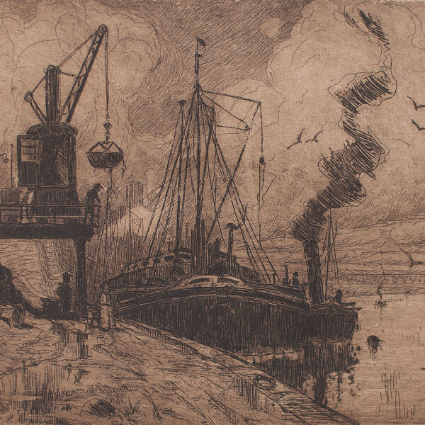Rudolf Werner - Hafenszene - 1914 - Radierung