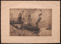 Rudolf Werner - Hafenszene - 1914 - Radierung