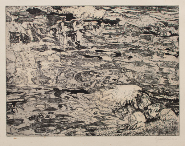 Herbert, Grunwaldt - Meereswellen - 1964 - Radierung