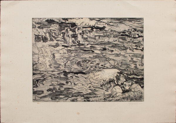 Herbert, Grunwaldt - Meereswellen - 1964 - Radierung