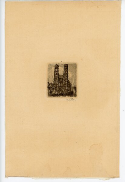 Otto Ferdinand Probst - Frauenkirche München - o.J. - Radierung