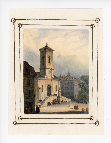unbekannt - Kirche - o.J. - kolorierte Lithografie