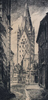 Hans Weitzner - Dom zu Paderborn - o.J. - Kohlezeichnung