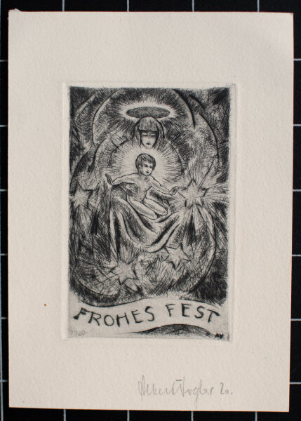 Albert Vogler - Weihnachtsgrafik - 1920 - Radierung