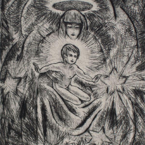 Albert Vogler - Weihnachtsgrafik - 1920 - Radierung